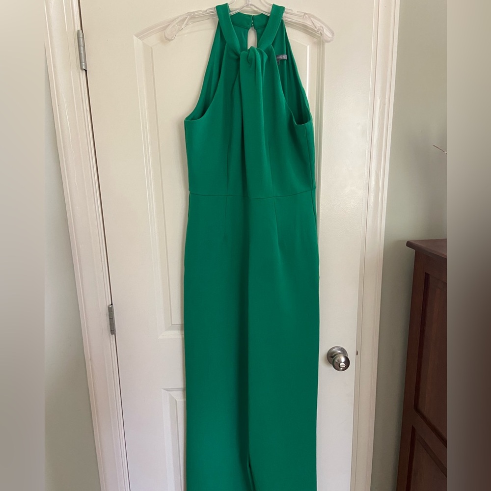Julia Jordan Women's Sleeveless Knot Neck Wide Leg Jumpsuit, Emerald Green, 12